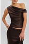 One-Shoulder Silk Top