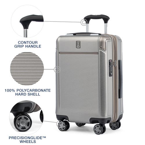 Travelpro Platinum Elite Hardside Expandable Carry-on 21-inch Spinner In Metallic Sand