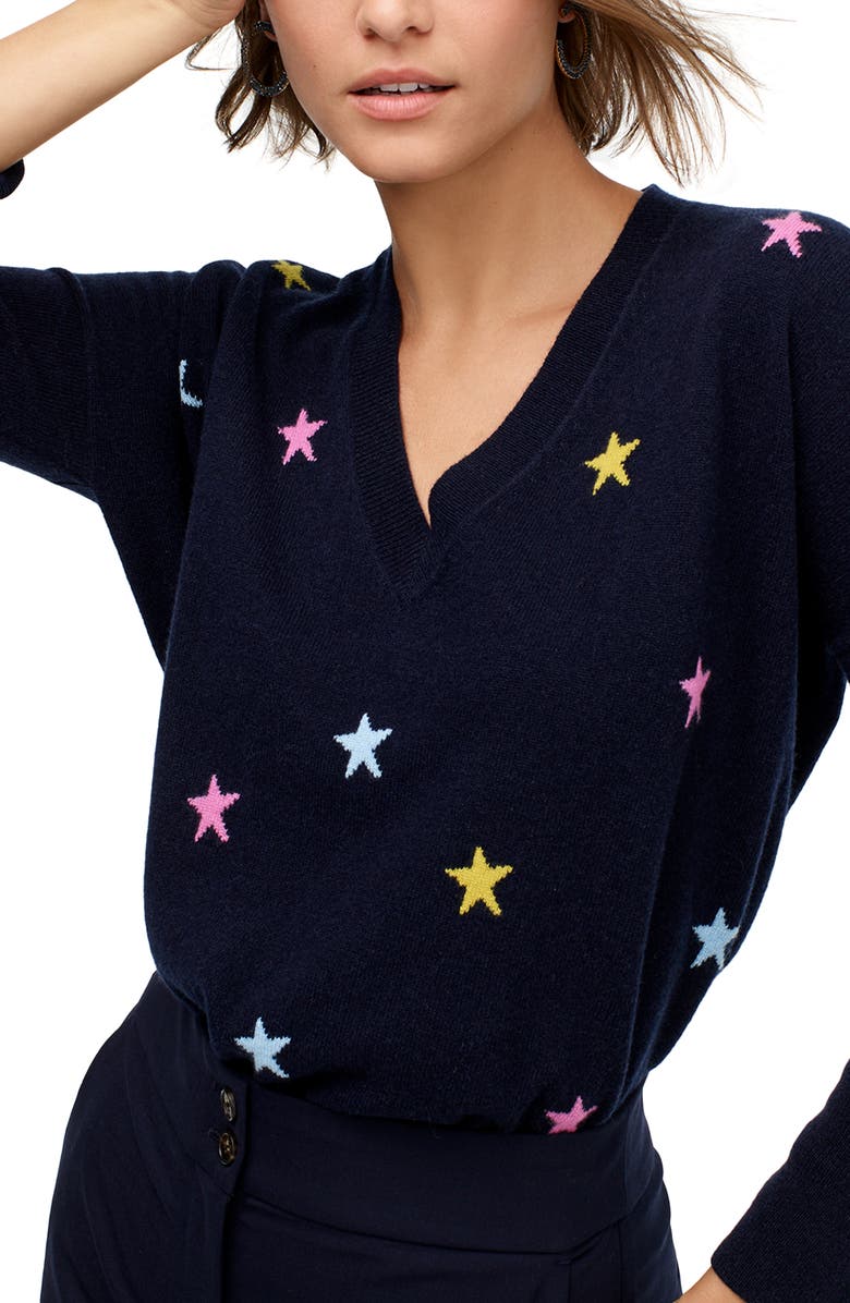 J.Crew Everyday Cashmere V-Neck Sweater, Main, color, 