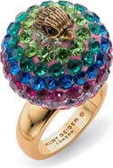 Kurt Geiger London Pavé Crystal Orb Cocktail Ring