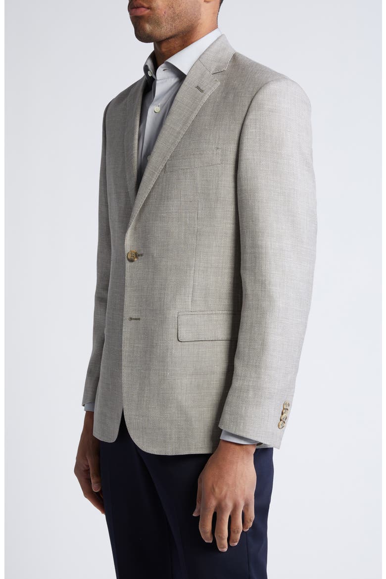 Regular Fit Textured Wool & Linen Mélange Sport Coat, Alternate, color, BEIGE