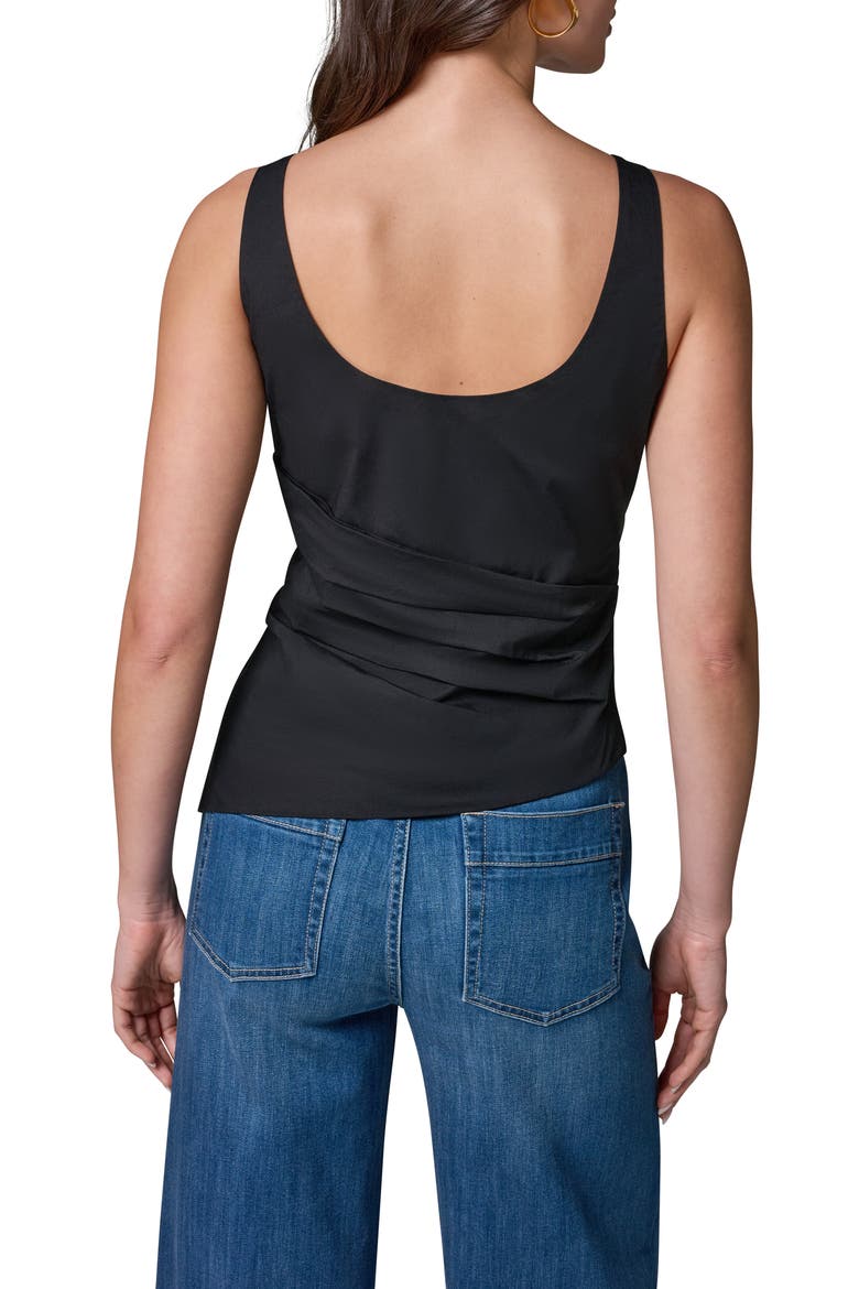 Stretch Poplin Top, Alternate, color, BLACK