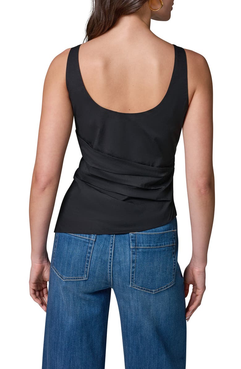 Donna Karan New York Stretch Poplin Top, Alternate, color, Black