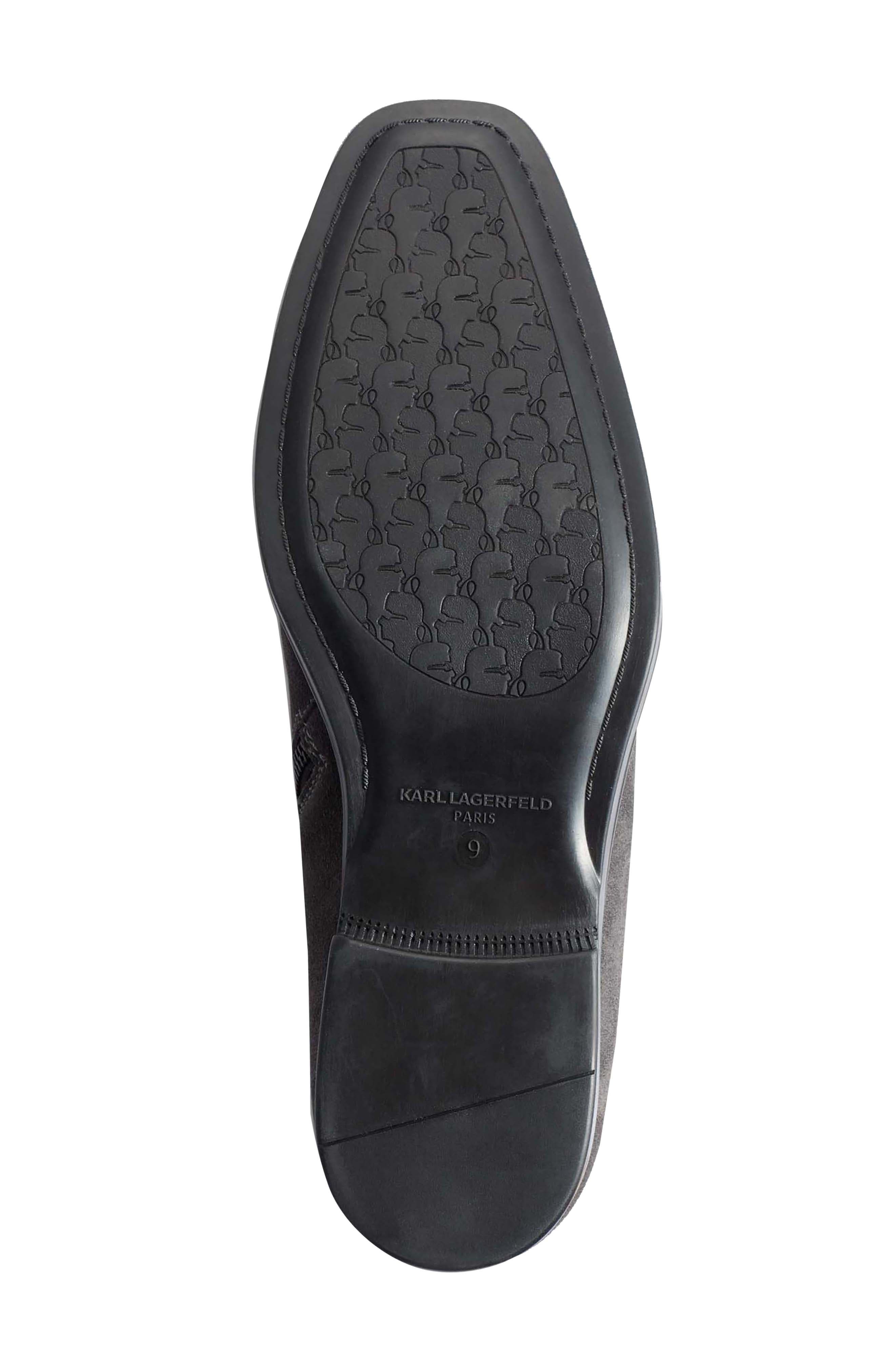 KARL LAGERFELD PARIS Suede Chelsea Boot, Alternate, color, Grey