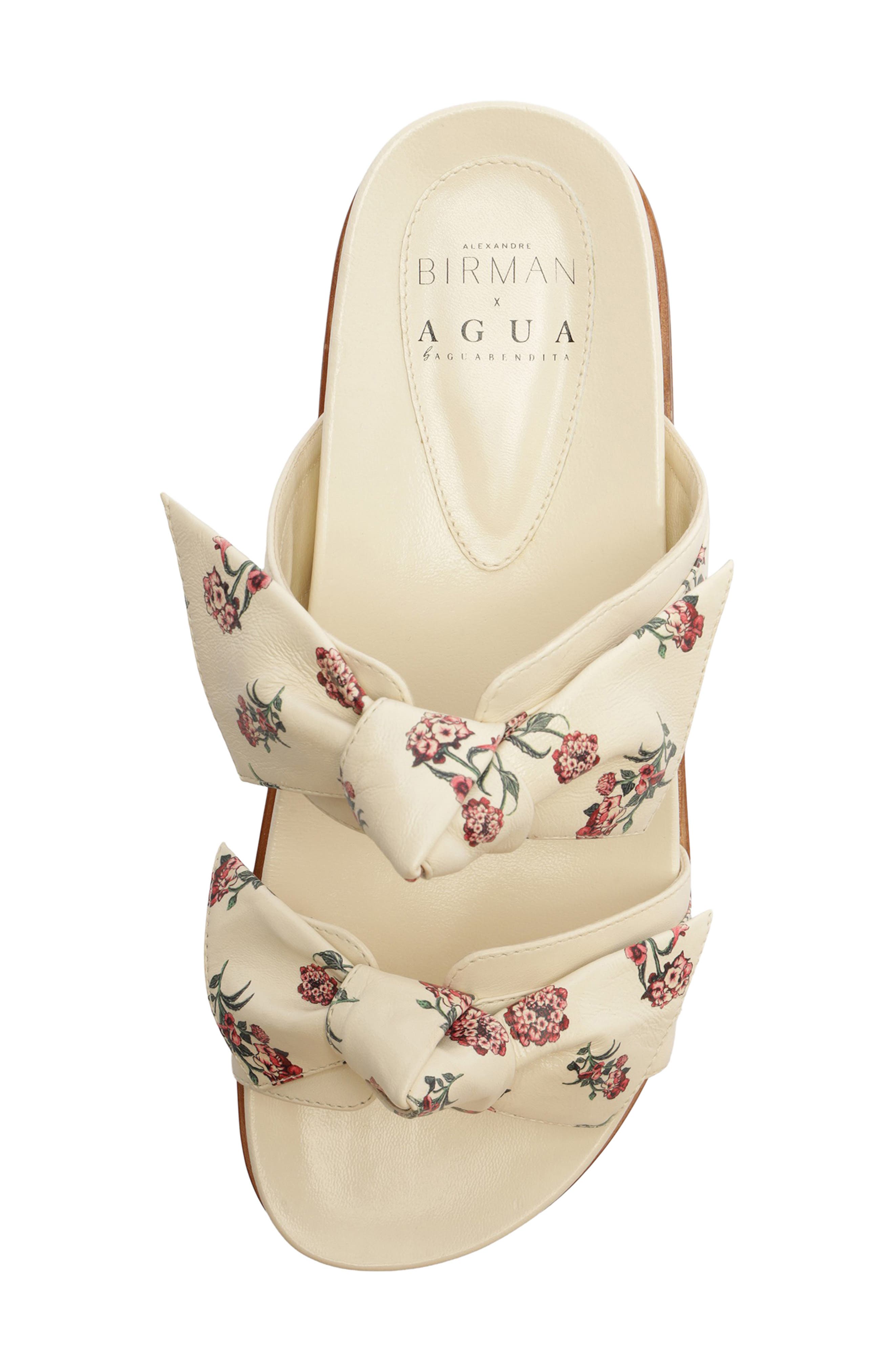 Alexandre Birman x Agua by Agua Bendita Maxi Clarita Slide Sandal, Alternate, color, Off Quebrada/ Print Quebrada