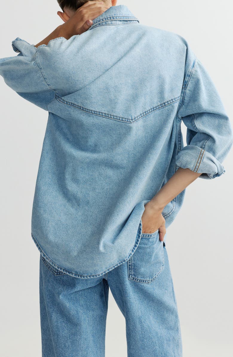 DL1961 Addison Snap Front Denim Overshirt, Alternate, color, 