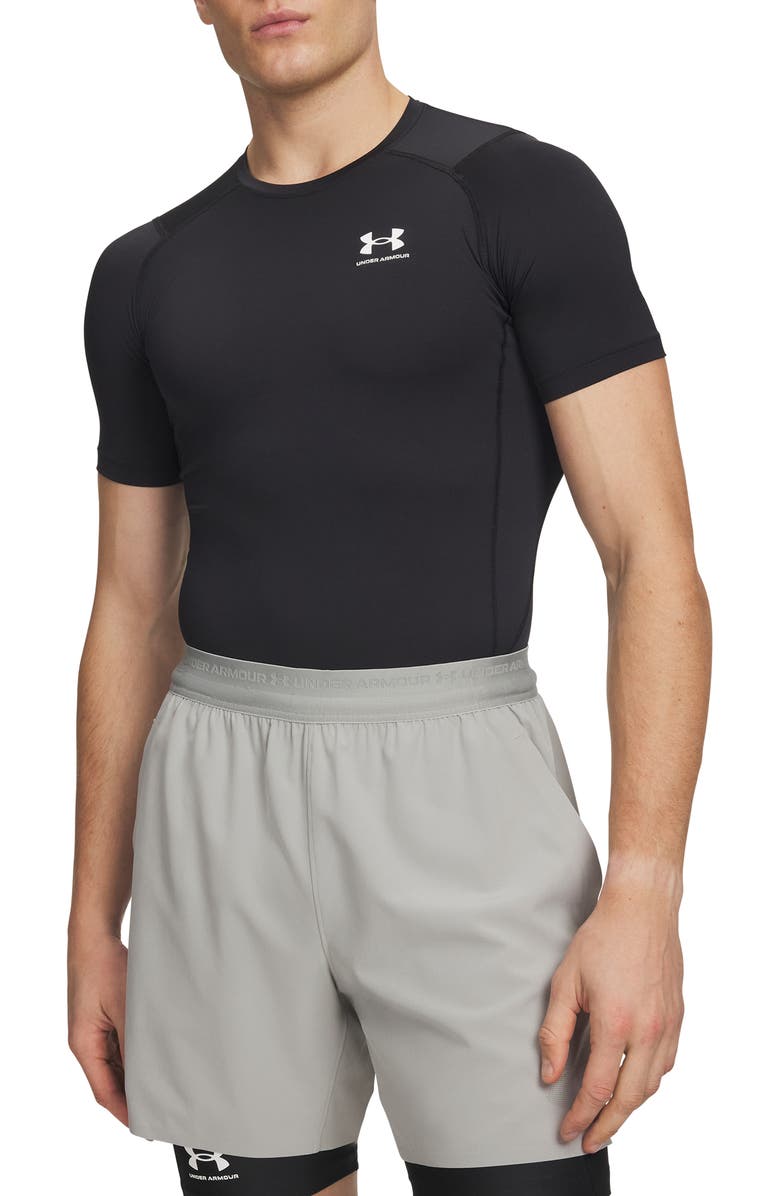 Under Armour HeatGear<sup>®</sup> Armour Compression Performance T-Shirt, Main, color, Black