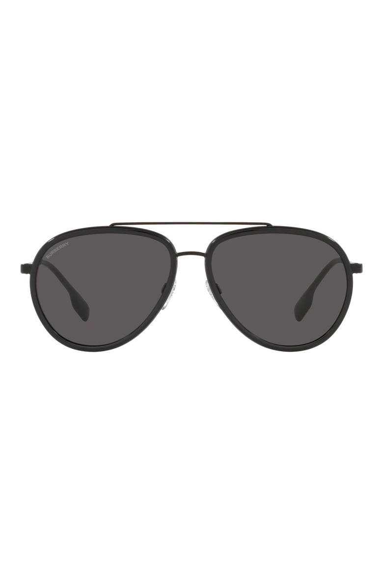 59mm Aviator Sunglasses, Alternate, color, BLACK/ DARK GRIGIO
