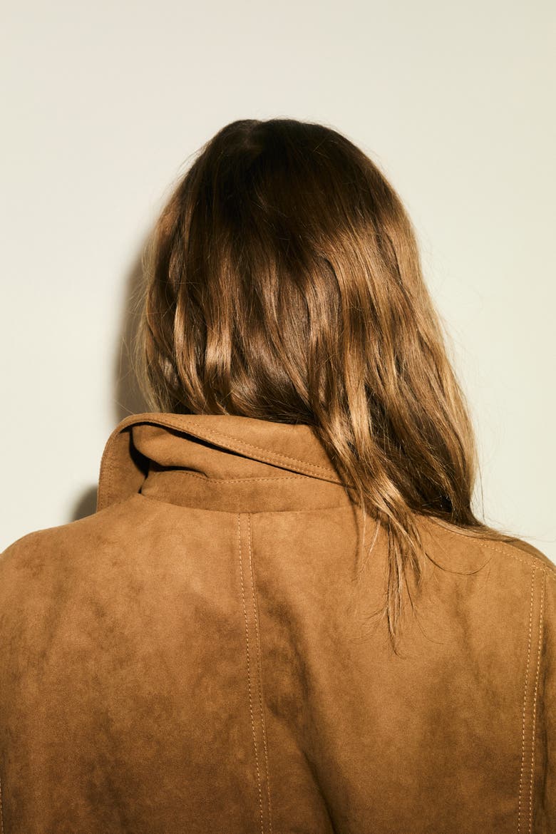 Napped Jacket, Alternate, color, Dark beige