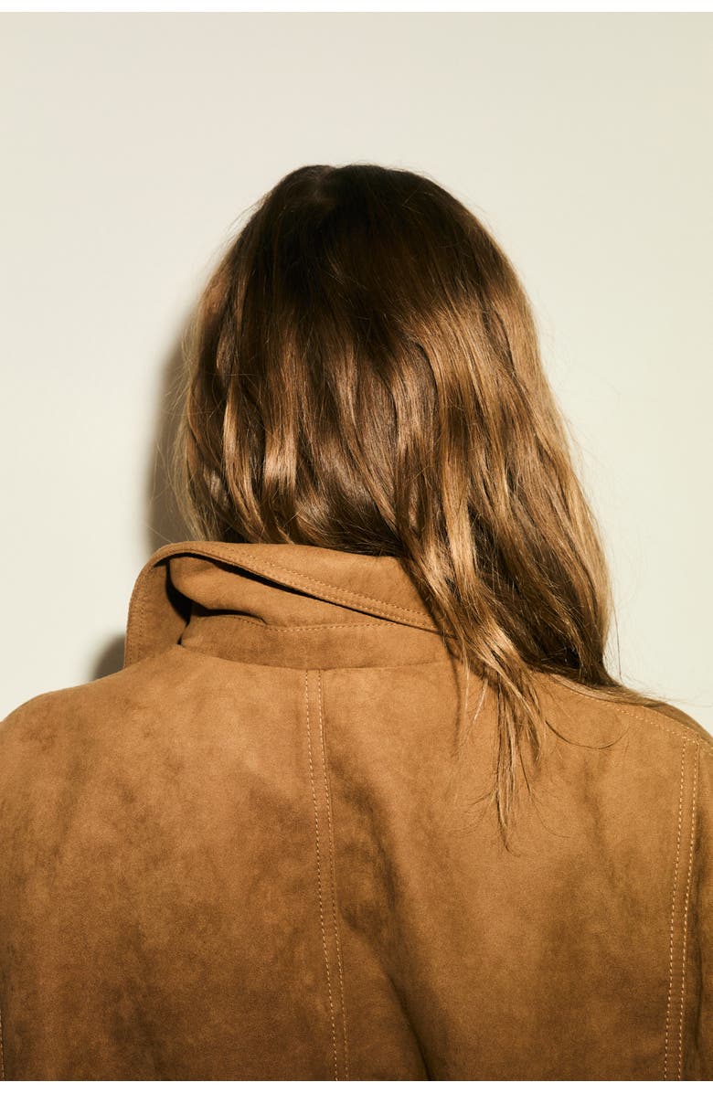 H&M Napped Jacket, Alternate, color, Dark Beige