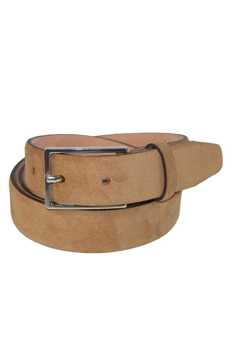 The British Belt Company Men's Stratton Italian Leather Suede Belt, Main, color, 