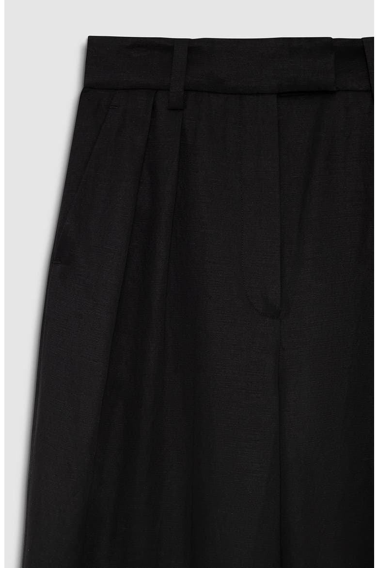 Lou Linen Blend Trouser, Alternate, color, Black