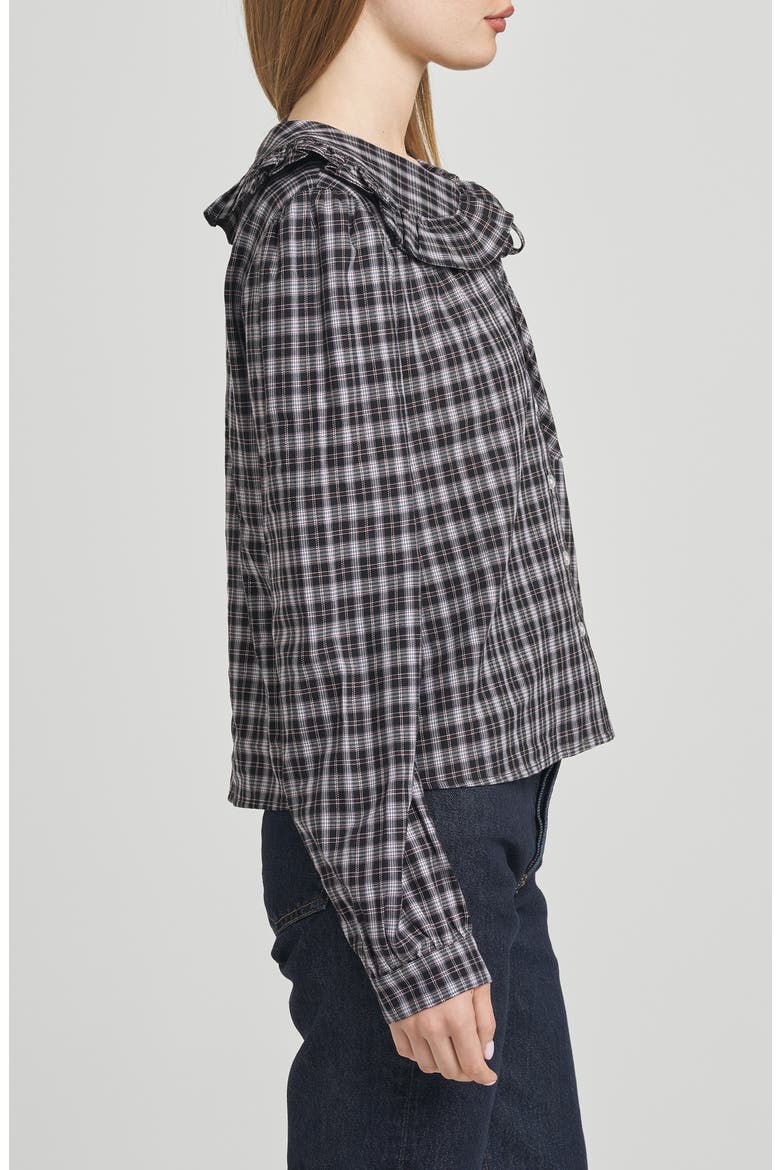 Dorothy Collared Shirt, Alternate, color, BLACK PLAID