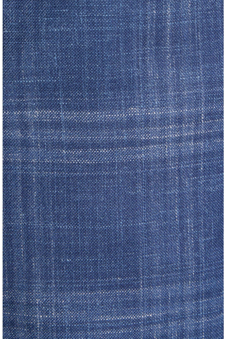 Hyperlight Soft Blue Plaid Slub Wool & Silk Blend Sport Coat, Alternate, color, BLUE
