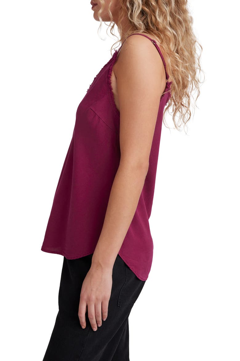 Frayed Edge Camisole, Alternate, color, DARK MAGENTA