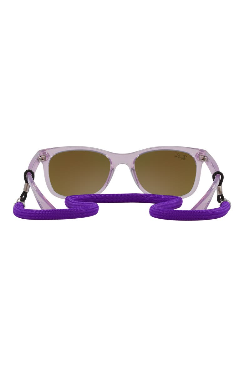 Kids' Junior Wayfarer 47mm Gradient Square Sunglasses, Alternate, color, GREEN MIRROR