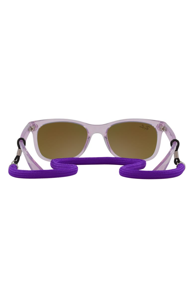 Ray-Ban Kids' Junior Wayfarer 47mm Gradient Square Sunglasses, Alternate, color, Green Mirror