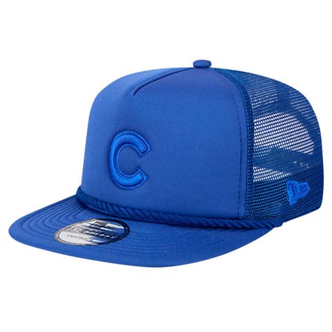 Men's New Era Royal Chicago Cubs Tone Foam Meshback Golfer Snapback Hat