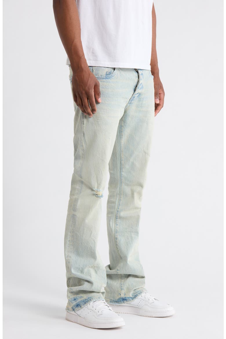Ripped Knee Blowout Flare Jeans, Alternate, color, LIGHT INDIGO