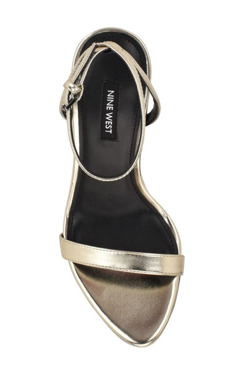 Nine West Reina Ankle Strap Sandal In Gold