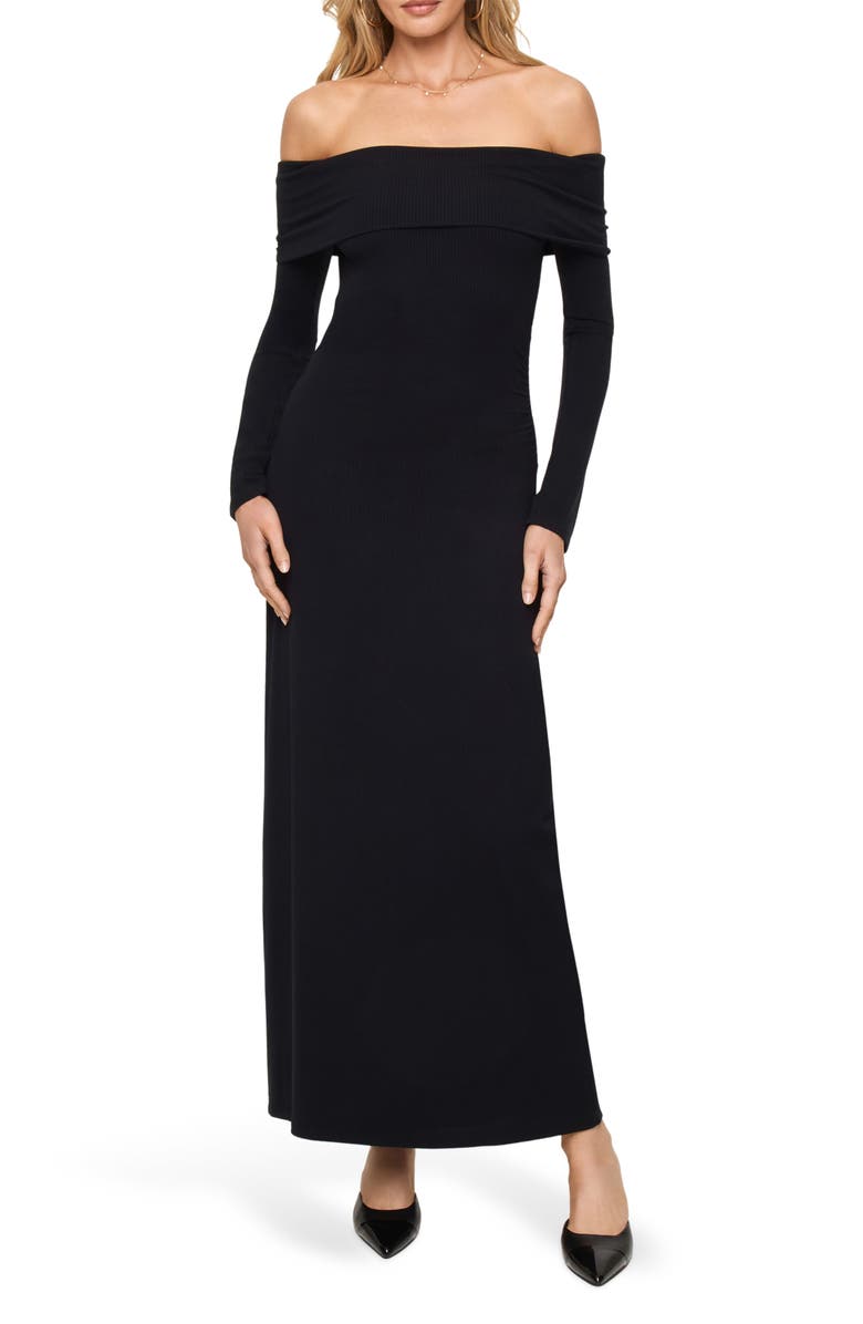 LSPACE Carrie Long Sleeve Off the Shoulder Cover-Up Maxi Dress, Main, color,