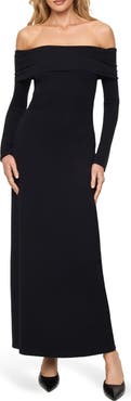 LSPACE Carrie Long Sleeve Off the Shoulder Cover-Up Maxi Dress