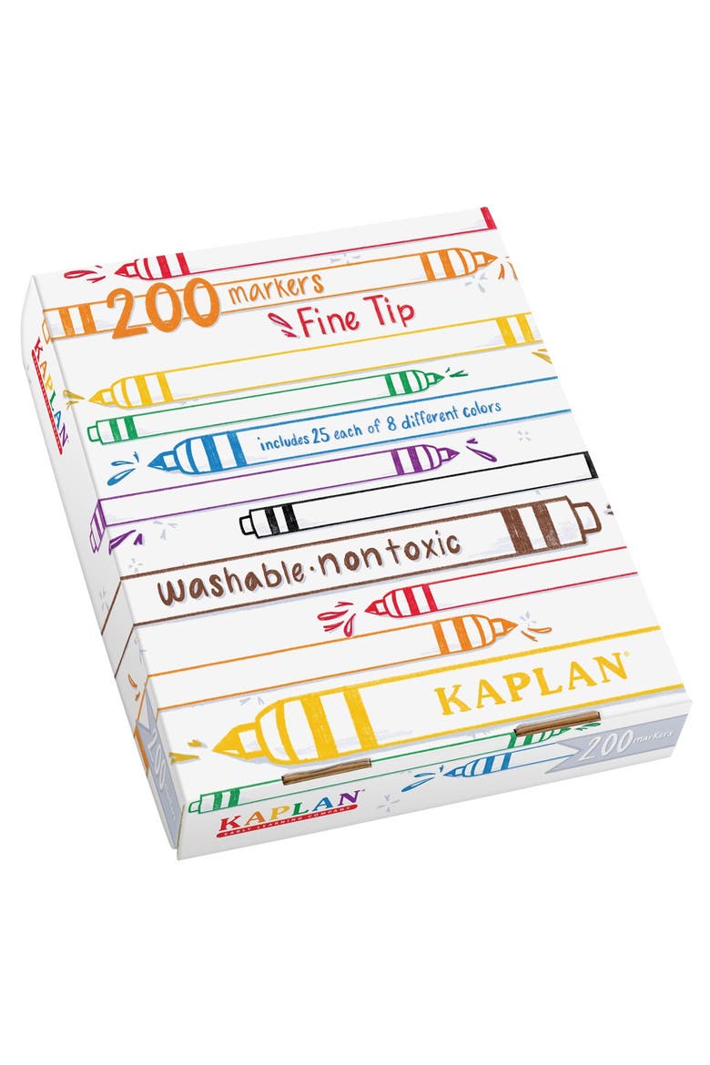 Washable Fine Tip Marker Class Pack - 200 Per Box, Main, color, Multicolor