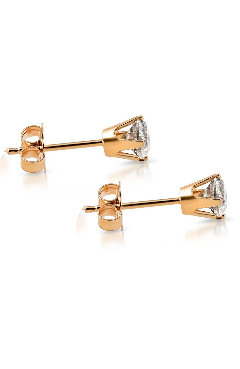 Bliss Diamond 1 Carat (ctw) Diamond Studs in 14k or Gold Lab Grown, Alternate, color, 14K Yellow Gold