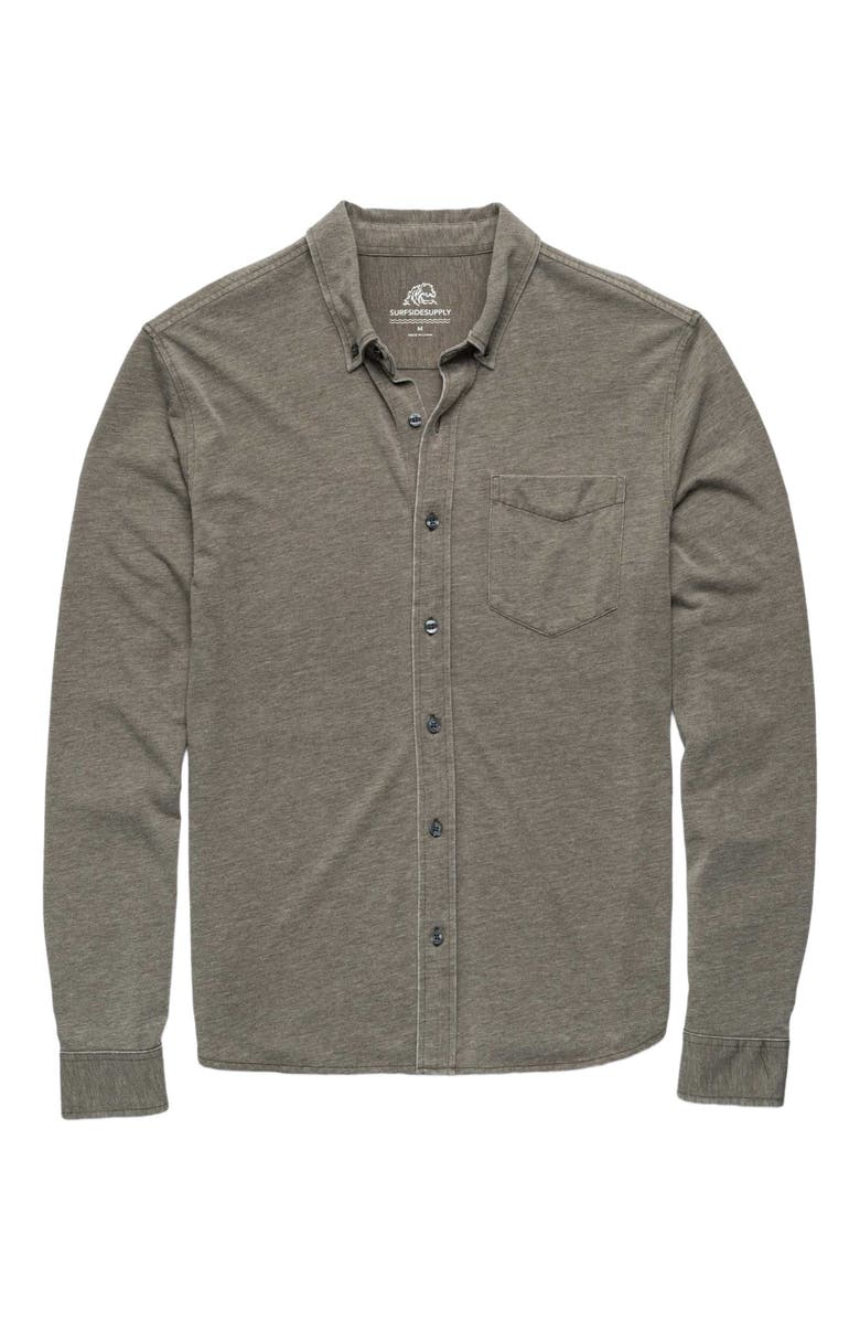 Surfside Supply Co. Anthony Burnout Shirt, Main, color, Olive Night