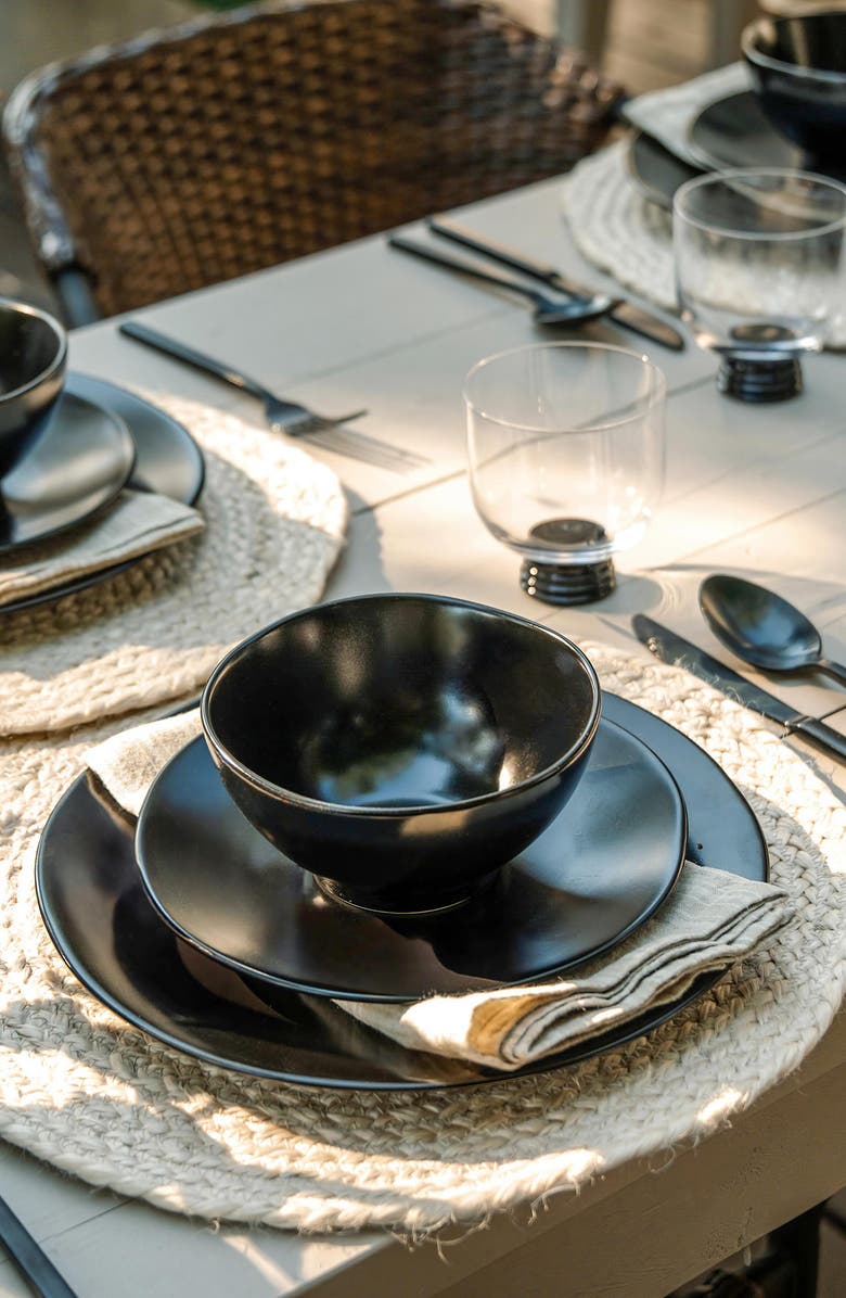 Fortessa Heirloom 16-Piece Dinnerware Set, Alternate, color, Charcoal