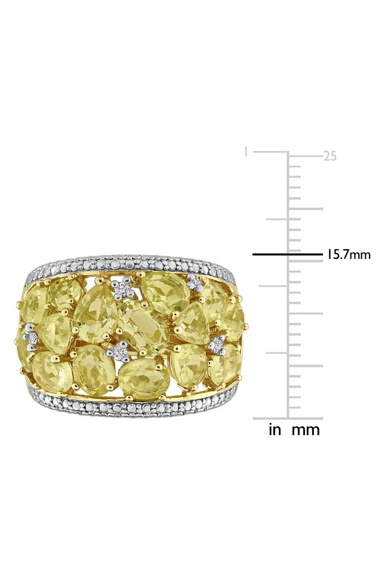 Lemon Quartz & Diamond Wide Band Ring, Alternate, color, YELLOW/ GOLD