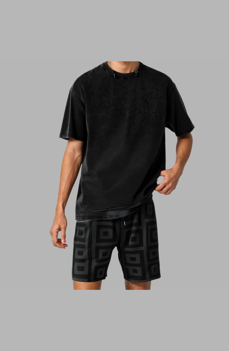 Blvck Pattern Swim Short, Alternate, color, Black