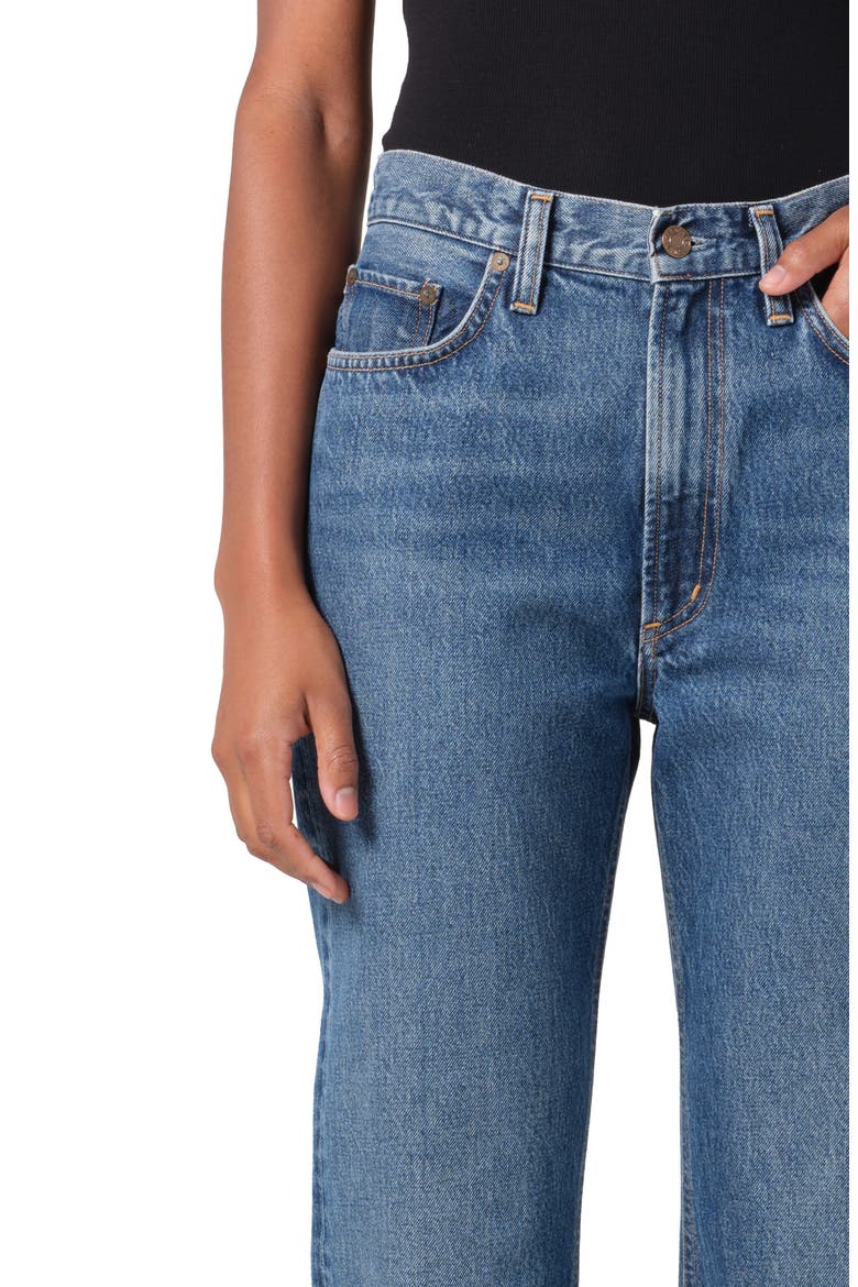 Leena Raw Hem Flare Leg Jeans, Alternate, color, PLACEBO