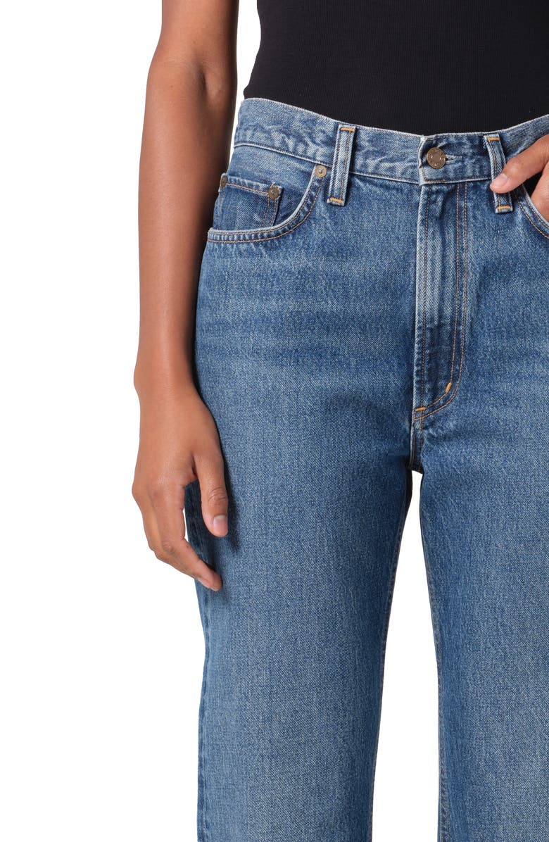 AGOLDE Leena Raw Hem Flare Leg Jeans, Alternate, color,