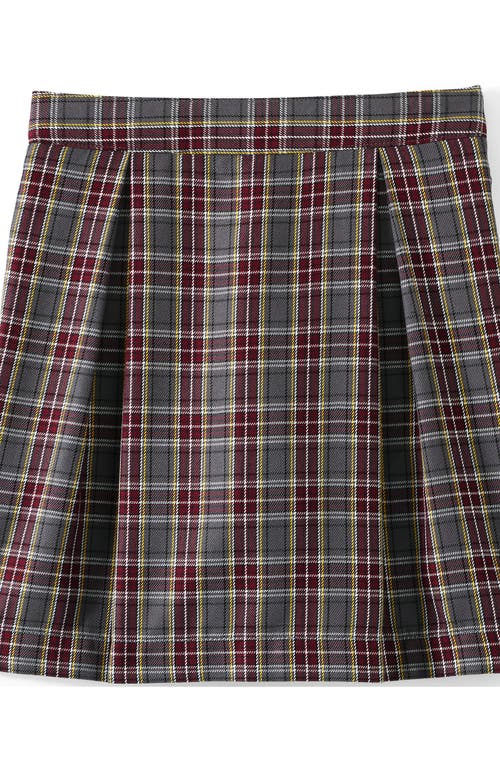 LANDS' END LANDS' END SCHOOL UNIFORM GIRLS PLAID SKORT TOP OF KNEE