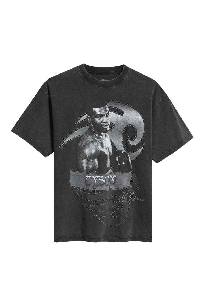 Mike Tyson Banner Cotton Graphic T-Shirt, Alternate, color, BLACK WASH