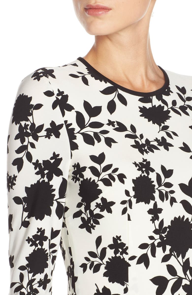 Maggy London Floral Print Jersey Midi Dress, Alternate, color,