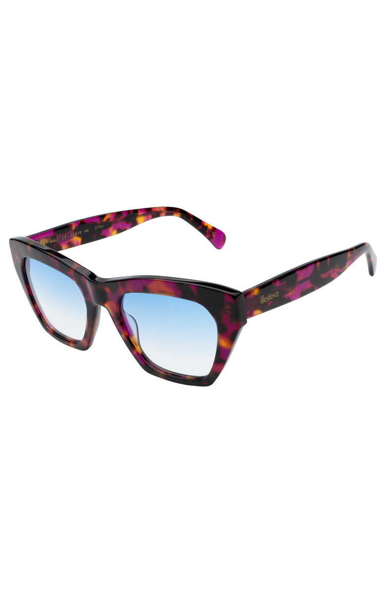 Illesteva Bali Sunglasses, Alternate, color, Violet Havana / Blue