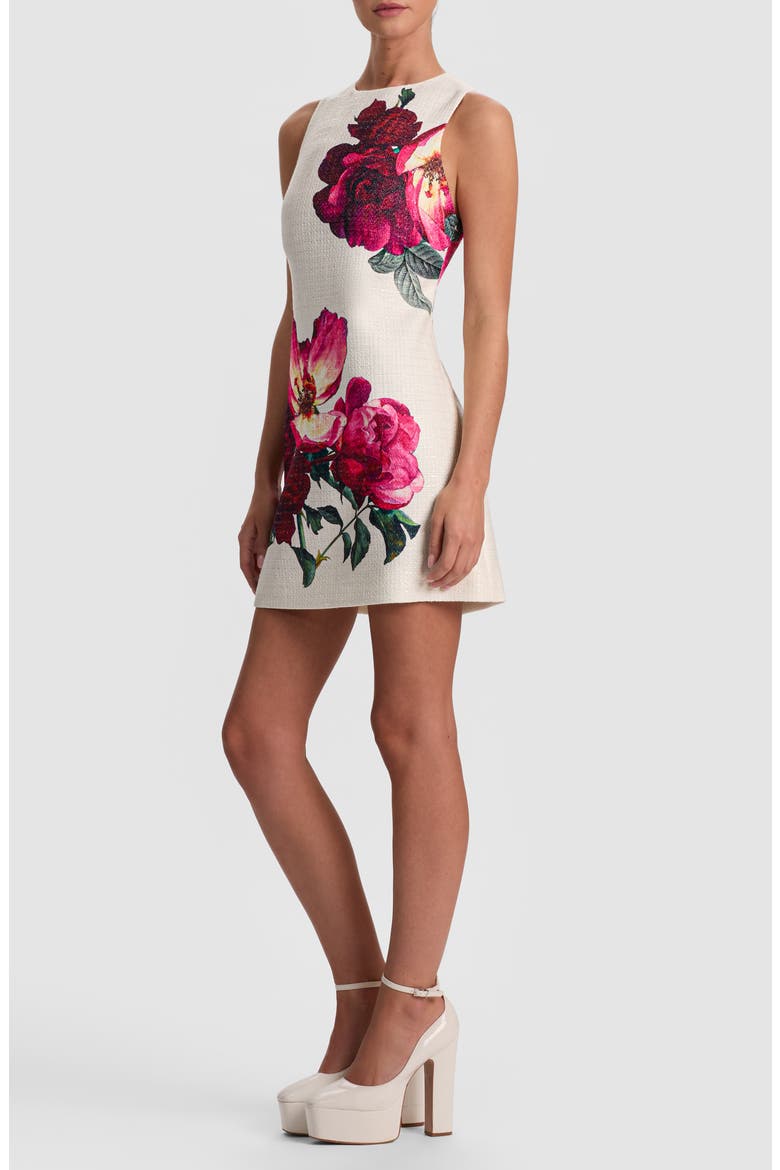 Clyde Placed Floral Tweed Minidress, Alternate, color, EMPRESS BLOOM OFF WHITE