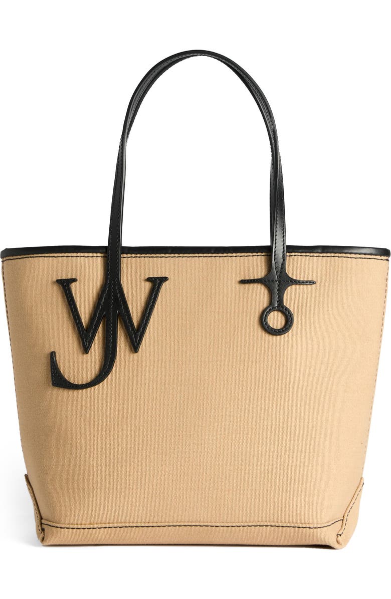 JW Anderson Small Anchor Tote, Main, color, Beige/ Black
