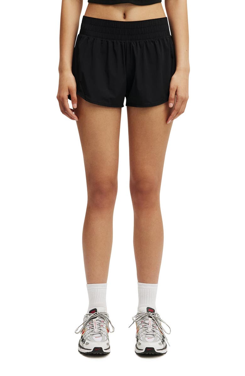 COTTON ON BODY Women's Active Curve Hem Short, Main, color, Black