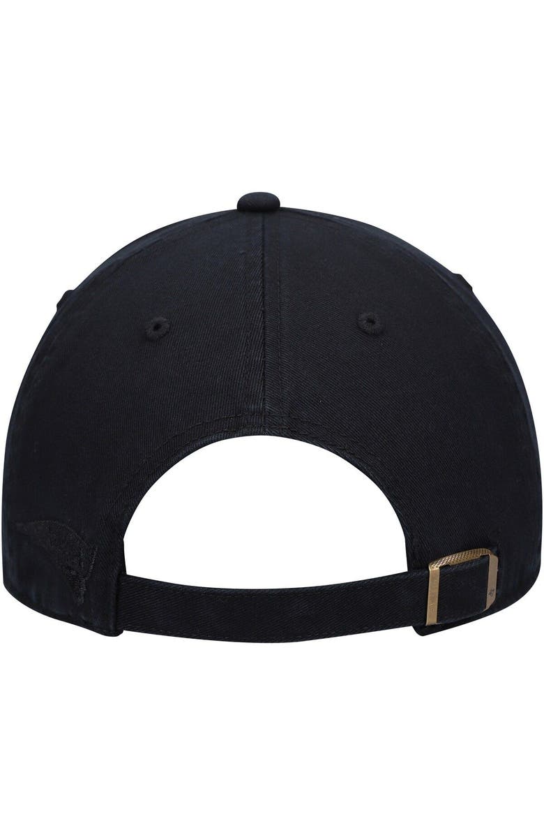 '47 Women's '47 Black New England Patriots Shimmer Text Clean Up Adjustable Hat, Alternate, color, 