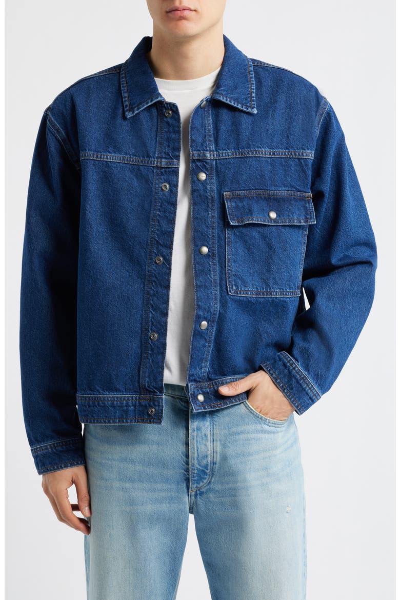Cast Denim Jacket, Main, color, DARK INDIGO