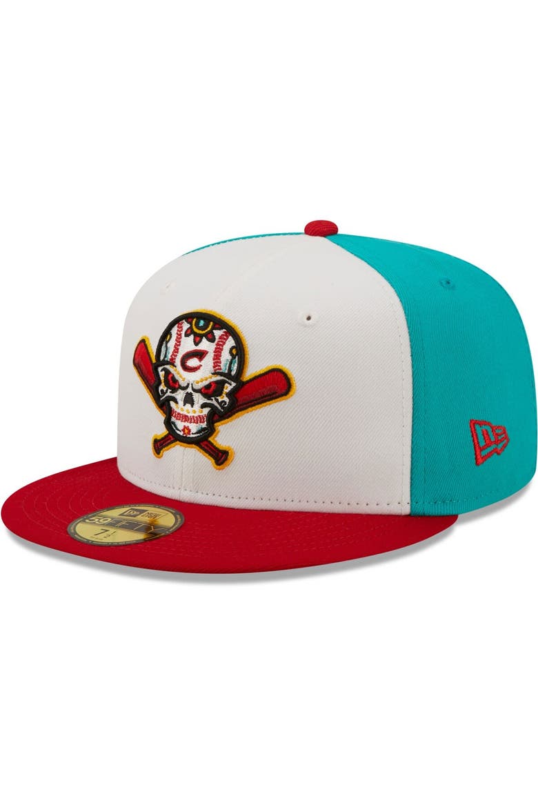 Men's New Era White/Red Veleros de Columbus Copa De La Diversion 59FIFTY Fitted Hat, Main, color, White