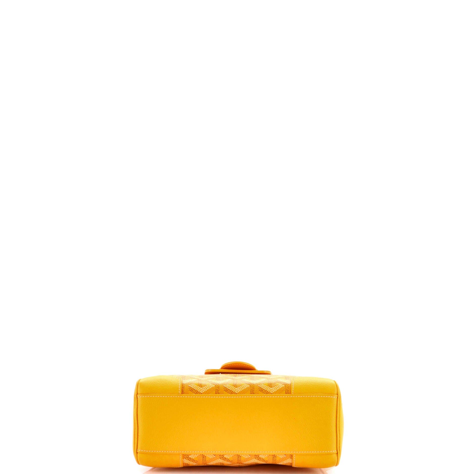 Pre-Owned Goyard Saigon Top Handle Bag Coated Canvas with Leather Mini, Alternate, color, Orange