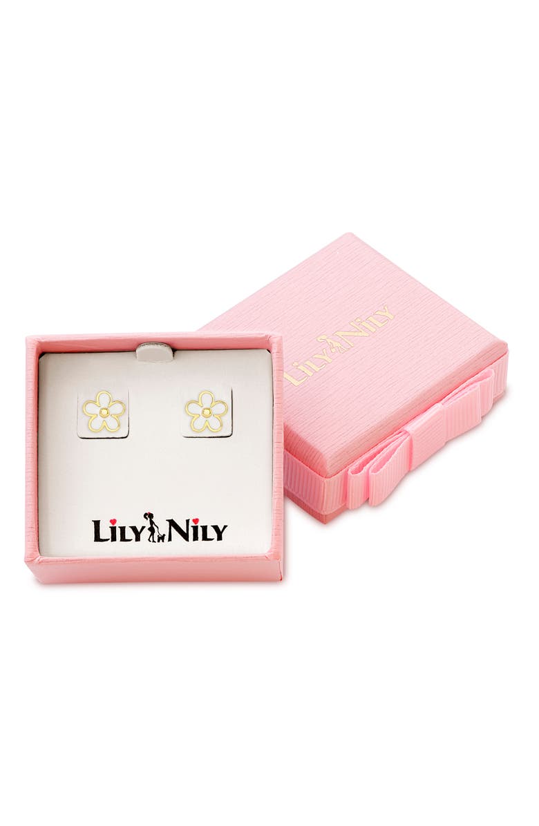 Lily Nily Flower Stud Earrings, Alternate, color, Gold