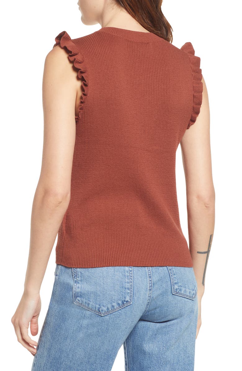 PAIGE Gardenia Cotton Blend Sweater Tank, Alternate, color, 