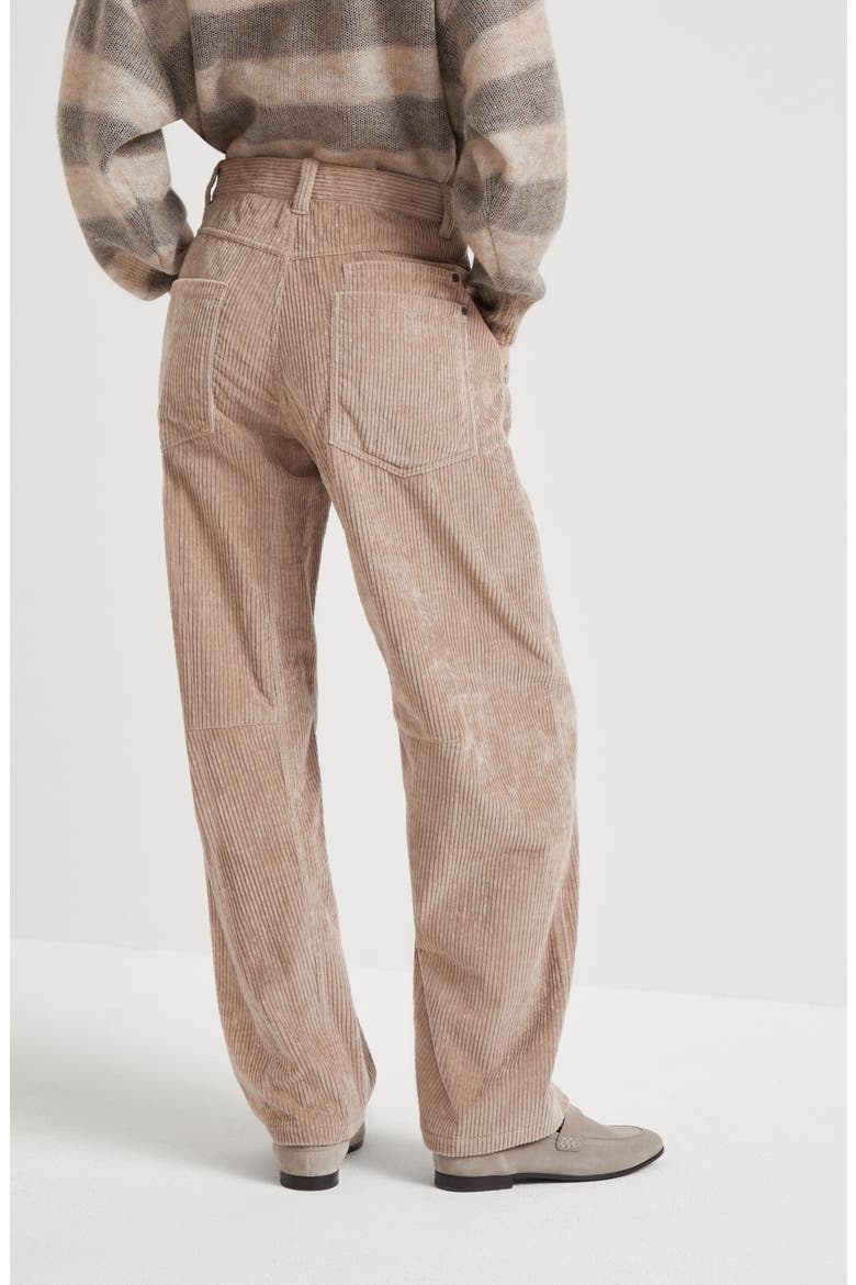 Soft Curved trousers, Alternate, color, Brown