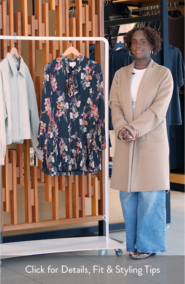 Iris Bouquet Alinda Long Sleeve Shirtdress, sales video thumbnail