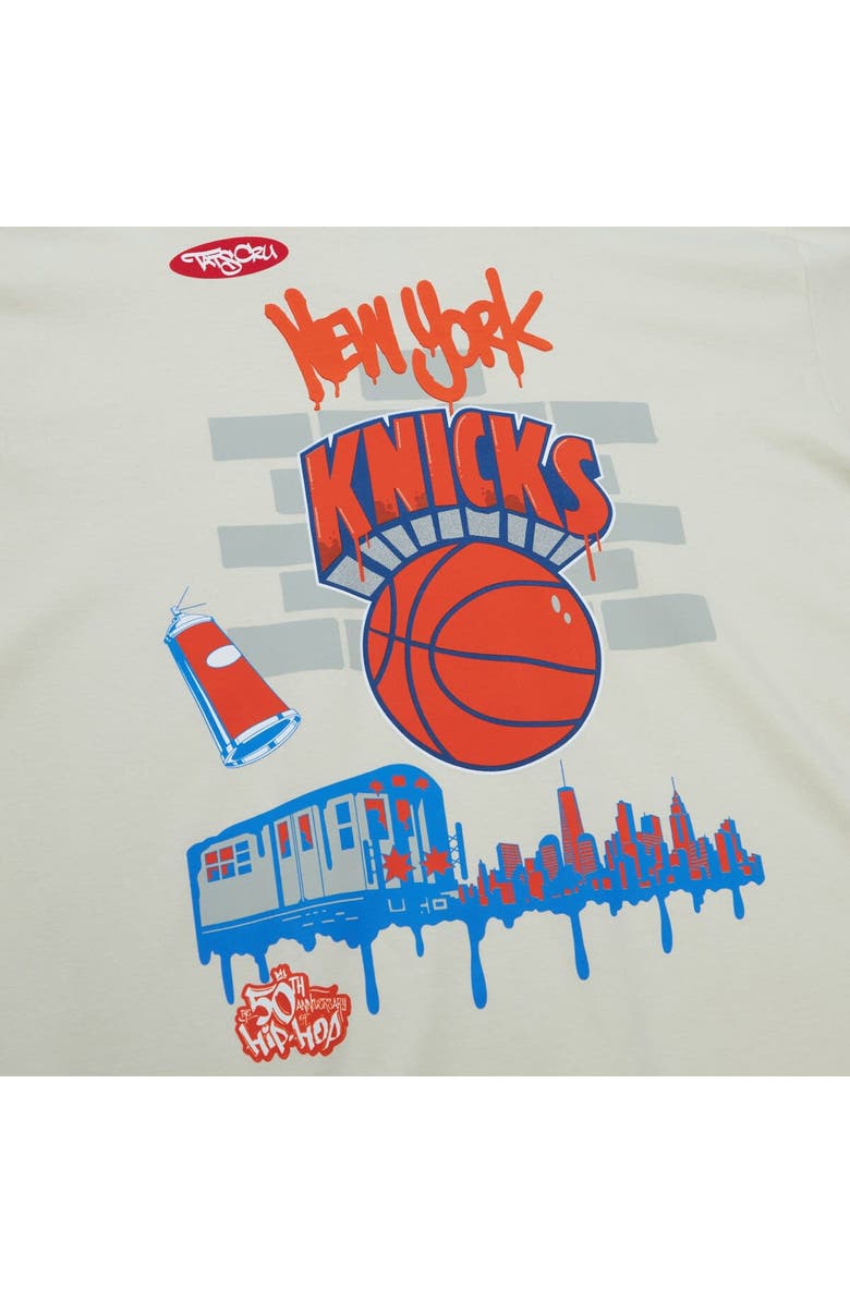 Mitchell & Ness Men's Mitchell & Ness x Tats Cru Cream New York Knicks Hardwood Classics City T-Shirt, Alternate, color, 